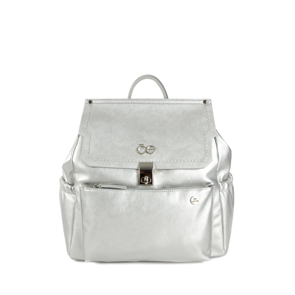 Cloe Mom and Baby Silver Diaper Bag NWOT